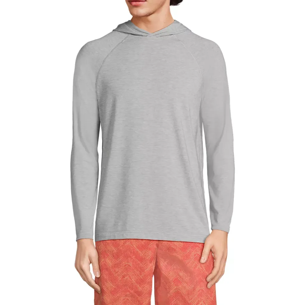 Men's SunShade UPF 50 Cooling Long Sleeve Hooded Swim Tee Rash Guard