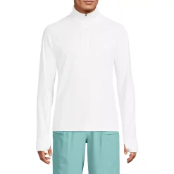 Men's SunShade UPF 50 Cooling Quarter Zip Mock Neck Rash Guard Shirt