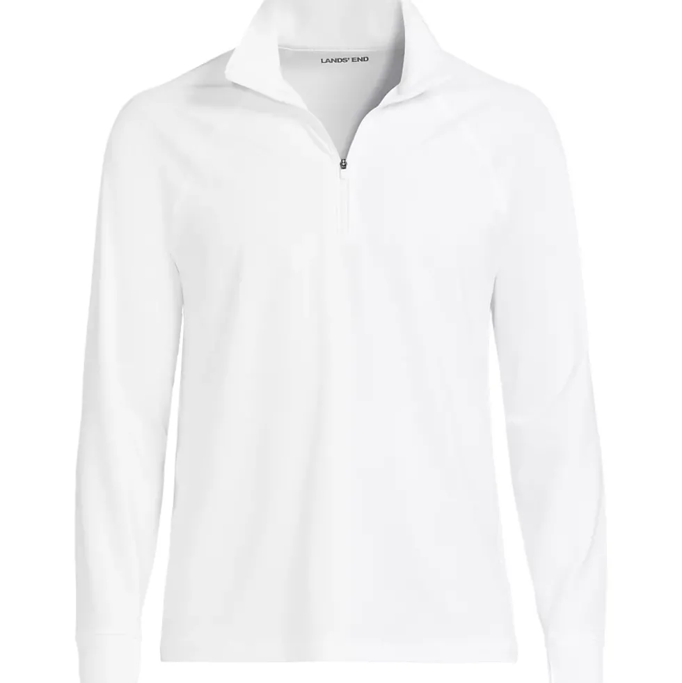 Men's SunShade UPF 50 Cooling Quarter Zip Mock Neck Rash Guard Shirt