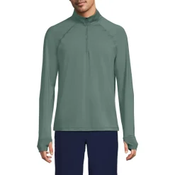 Men's SunShade UPF 50 Cooling Quarter Zip Mock Neck Rash Guard Shirt
