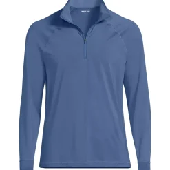 Men's SunShade UPF 50 Cooling Quarter Zip Mock Neck Rash Guard Shirt