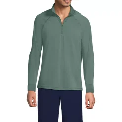 Men's SunShade UPF 50 Cooling Quarter Zip Mock Neck Rash Guard Shirt