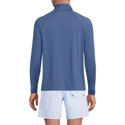 Men's SunShade UPF 50 Cooling Quarter Zip Mock Neck Rash Guard Shirt