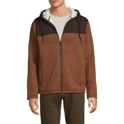 Men's Sweater Fleece Mixed Media Full Zip Jacket