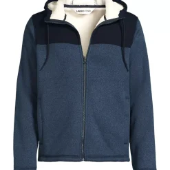 Men's Sweater Fleece Mixed Media Full Zip Jacket