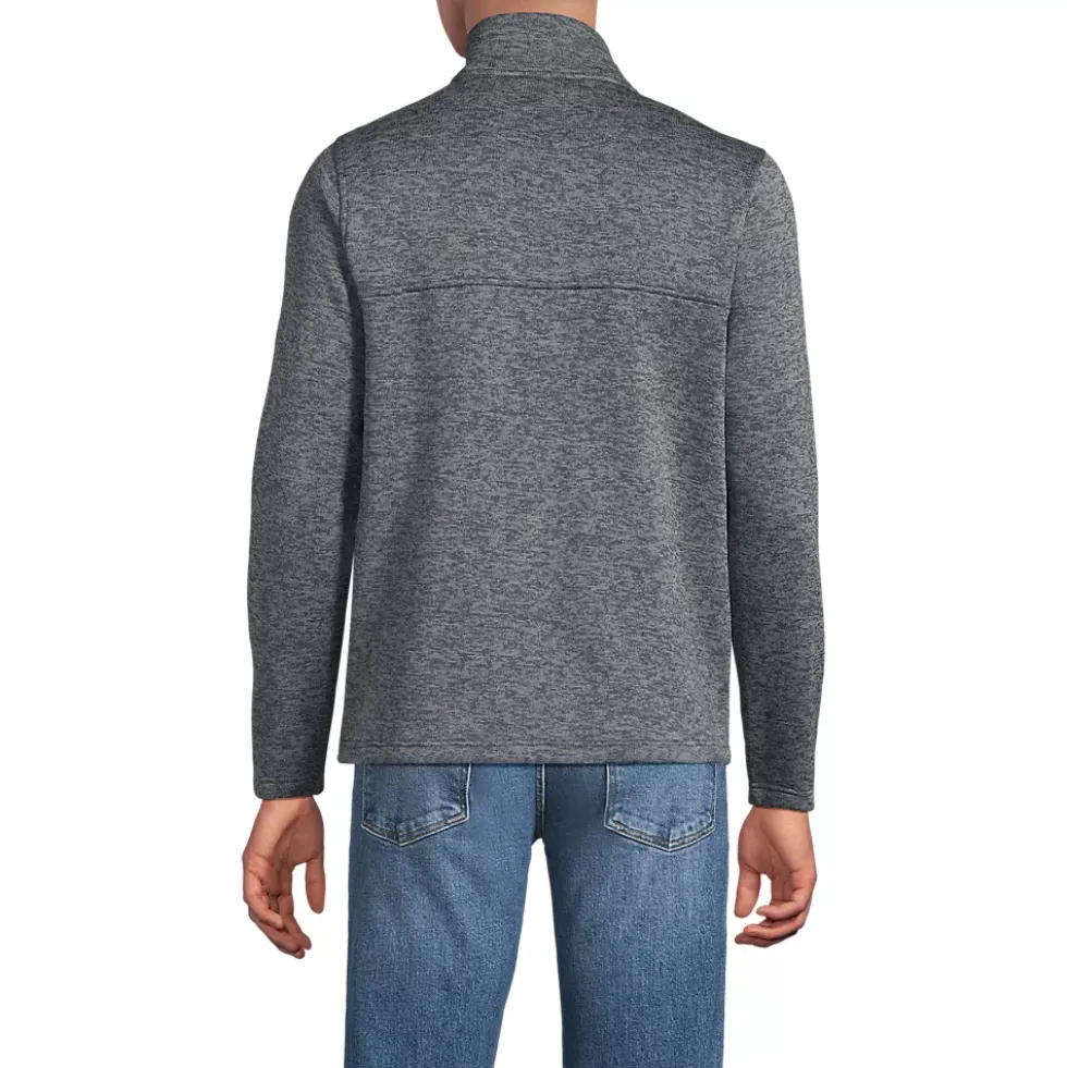 Men's Sweater Fleece Snap Neck Pullover Jacket