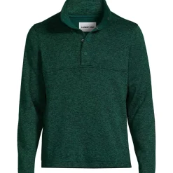 Men's Sweater Fleece Snap Neck Pullover Jacket