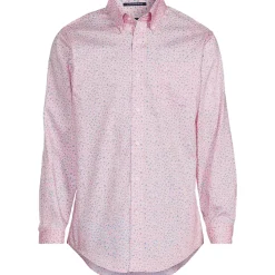 Men's Tailored Fit No Iron Pattern Supima Cotton Pinpoint Buttondown Collar Dress Shirt