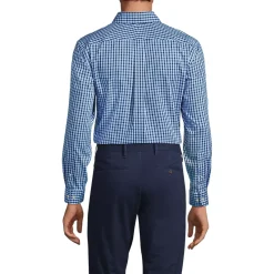 Men's Tailored Fit No Iron Pattern Supima Cotton Pinpoint Buttondown Collar Dress Shirt