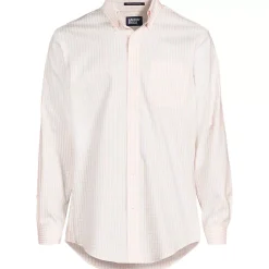 Men's Tailored Fit No Iron Pattern Supima Cotton Pinpoint Buttondown Collar Dress Shirt