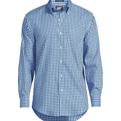 Men's Tailored Fit No Iron Pattern Supima Cotton Pinpoint Buttondown Collar Dress Shirt