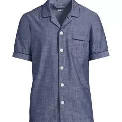 Men's Tall Short Sleeve Essential Pajama Shirt