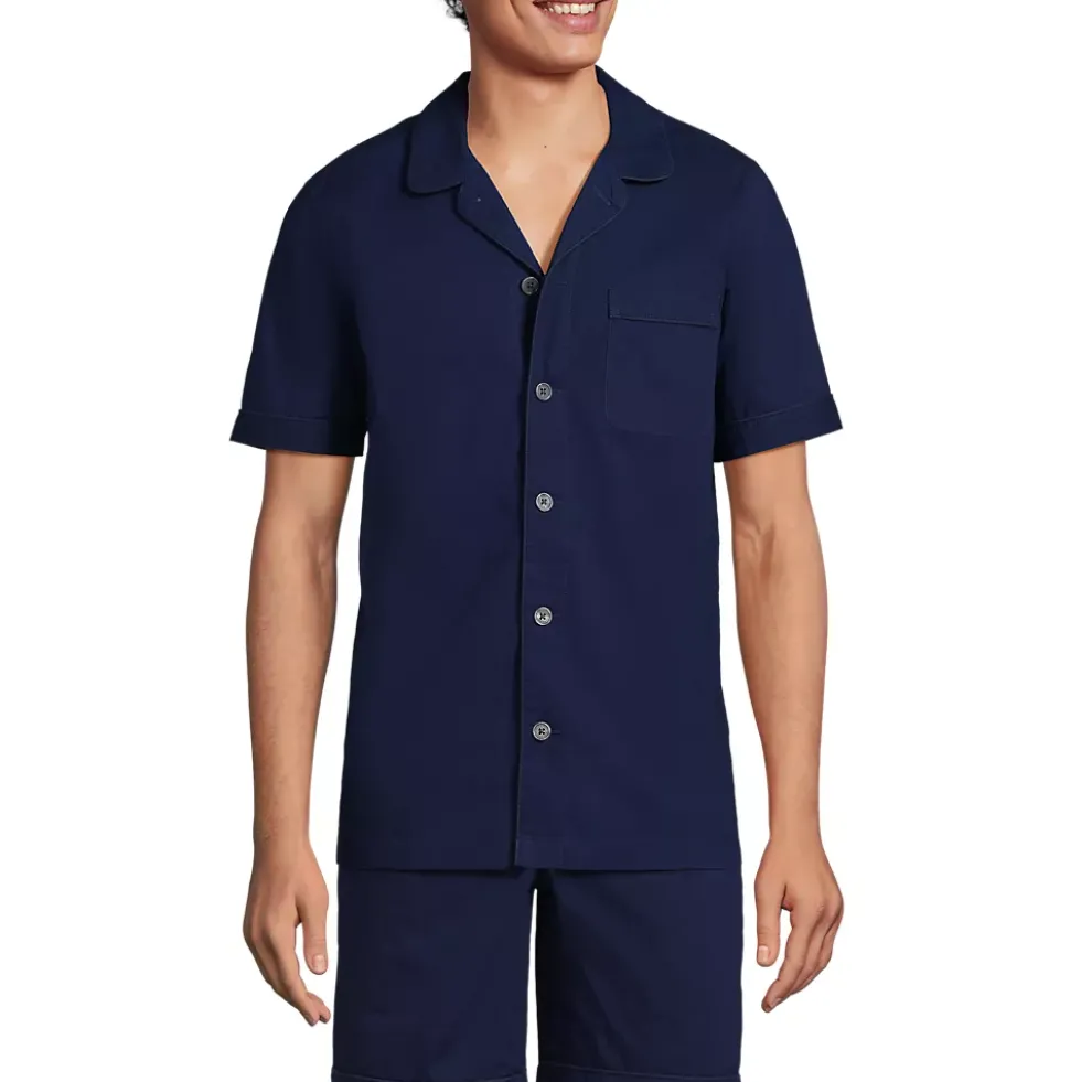Men's Tall Short Sleeve Essential Pajama Shirt