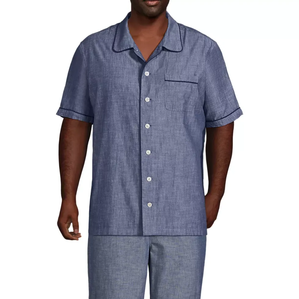 Men's Tall Short Sleeve Essential Pajama Shirt