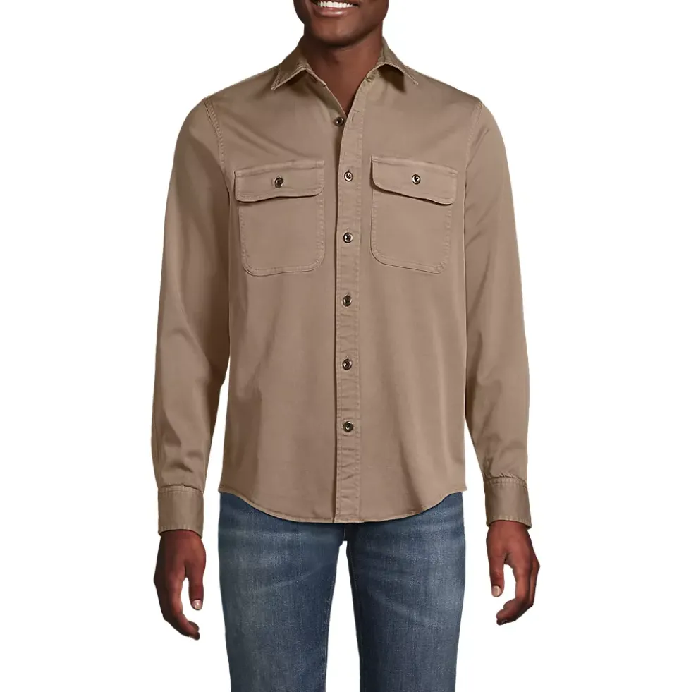 Men's Tall Sun Washed Overshirt