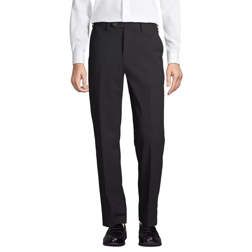Men's Tall Washable Wool Plain Trousers