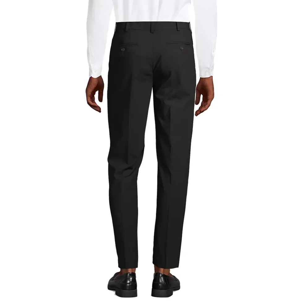 Men's Tall Washable Wool Plain Trousers