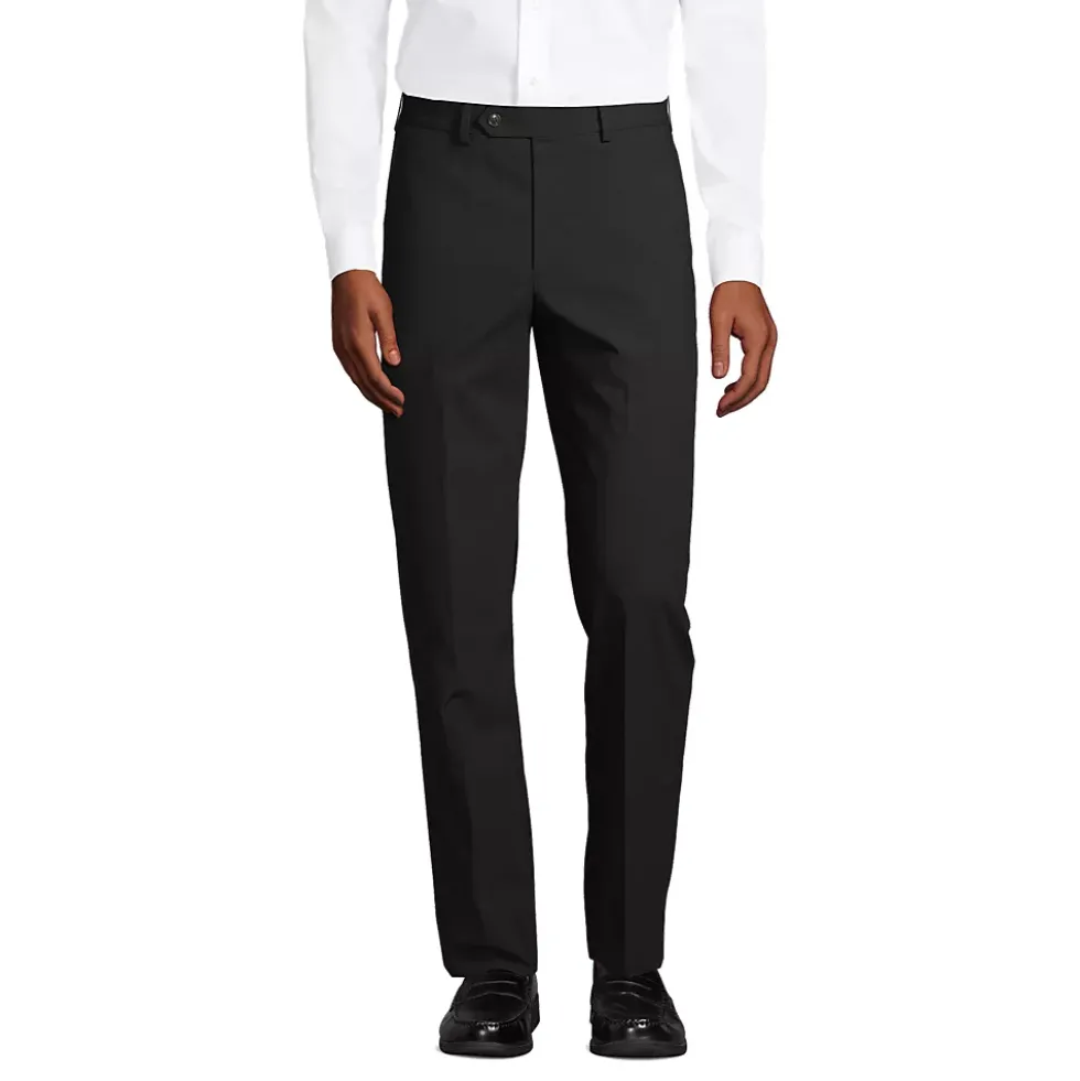 Men's Tall Washable Wool Plain Trousers