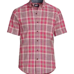 Men's Traditional Fit Short Sleeve Madras Shirt