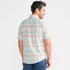 Men's Traditional Fit Short Sleeve Madras Shirt
