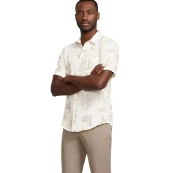 Men's Traditional Fit Short Sleeve Linen Shirt