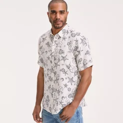 Men's Traditional Fit Short Sleeve Linen Shirt