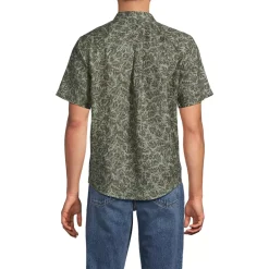 Men's Traditional Fit Short Sleeve Linen Shirt