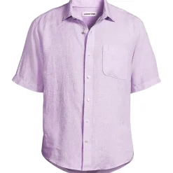 Men's Traditional Fit Short Sleeve Linen Shirt