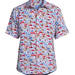 Men's Traditional Fit Short Sleeve Linen Shirt