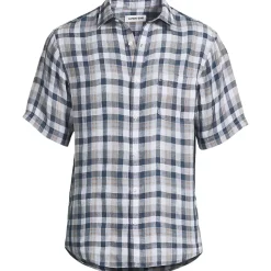 Men's Traditional Fit Short Sleeve Linen Shirt