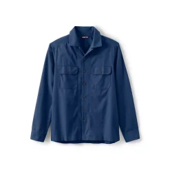 Men's Traditional Fit Textured Camp Collar Long Sleeve Shirt