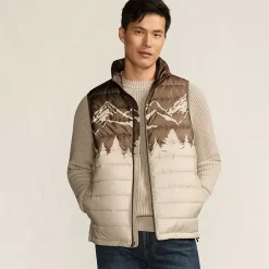 Men's Wanderweight Packable Print Down Vest