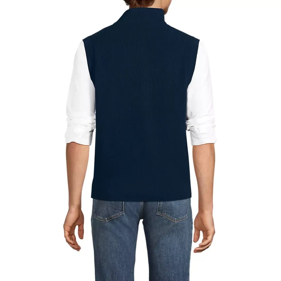 Men's Washable Merino Full Zip Sweater Vest