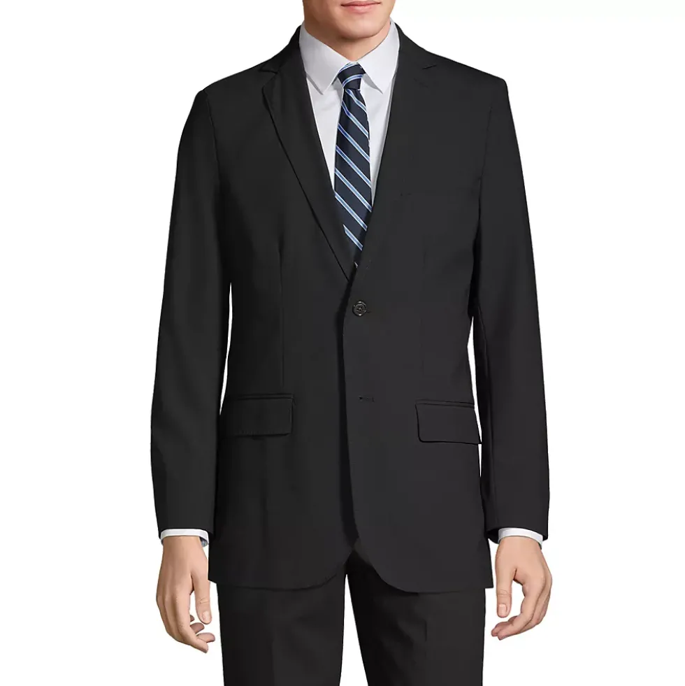 Men's Washable Wool 2 Button Traditional Fit Suit Jacket
