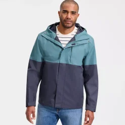 Men's Waterproof Colorblock Raincoat