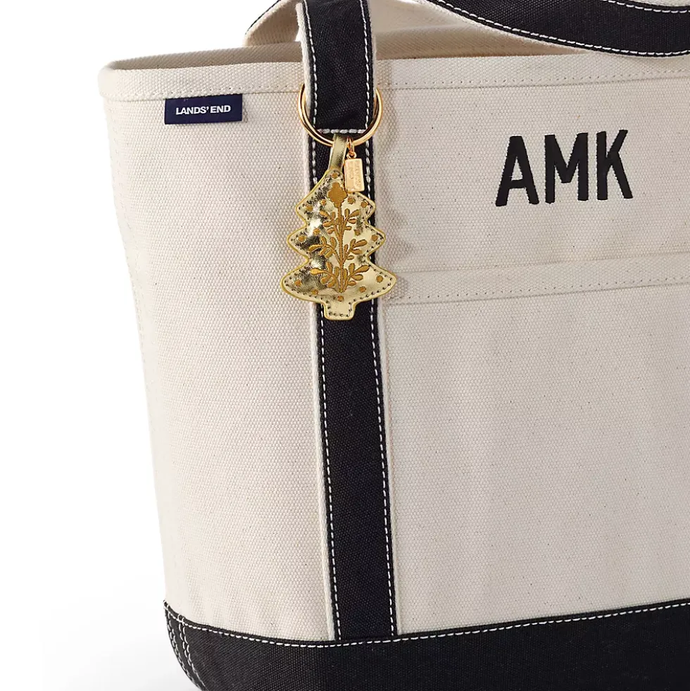 Metallic Embroidered Tree Bag Charm