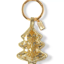 Metallic Embroidered Tree Bag Charm