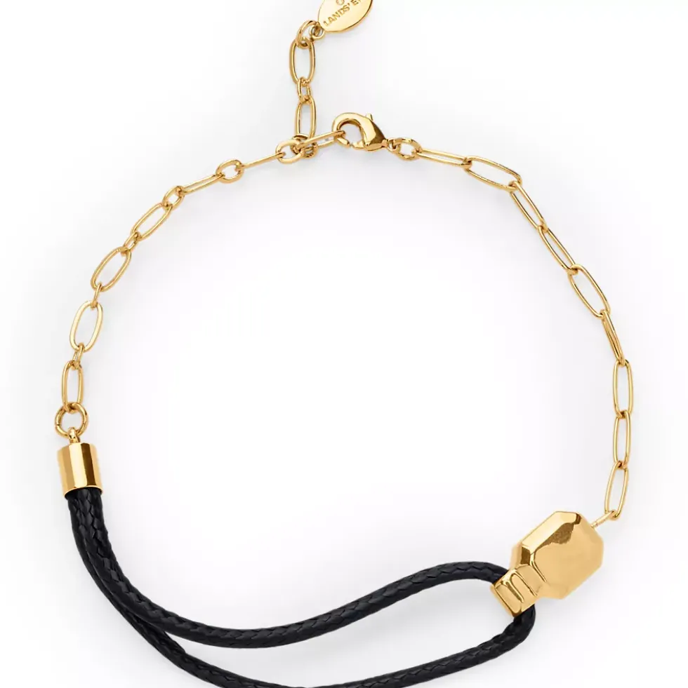 Mixed Cord Metal Link Bracelet