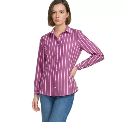 No Iron Button Front Shirt