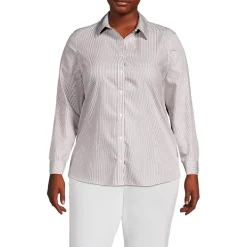 No Iron Button Front Shirt