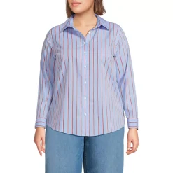No Iron Button Front Shirt