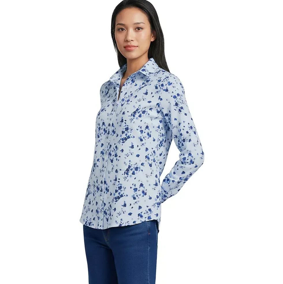 No Iron Button Front Shirt