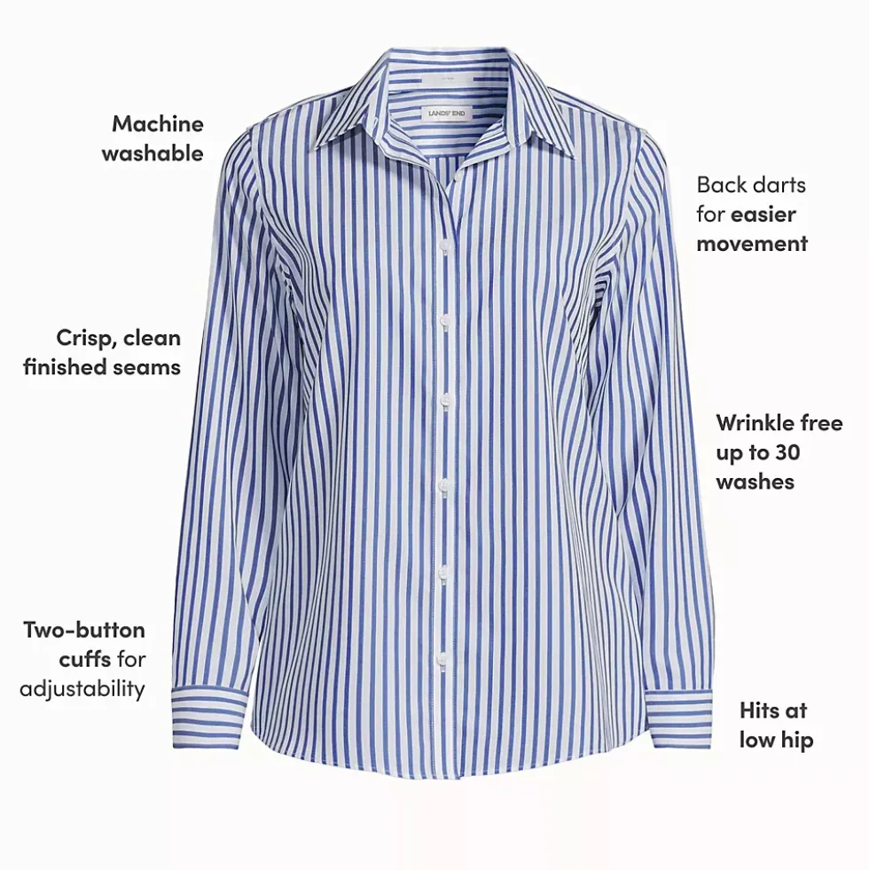No Iron Button Front Shirt