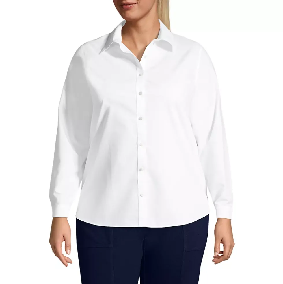 No Iron Button Front Shirt