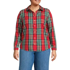 No Iron Button Front Shirt
