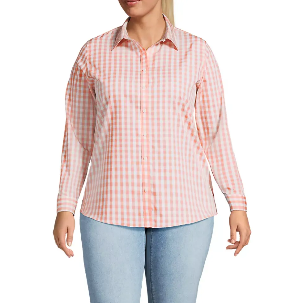 No Iron Button Front Shirt