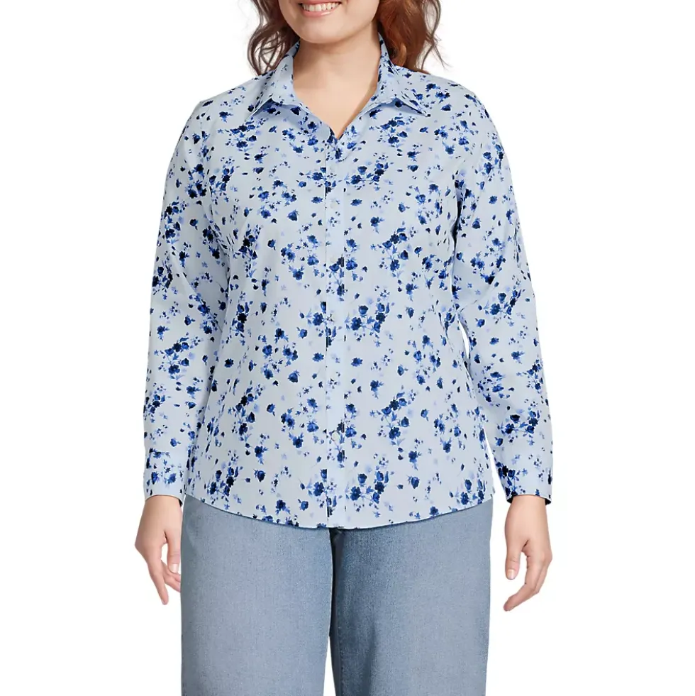 No Iron Button Front Shirt