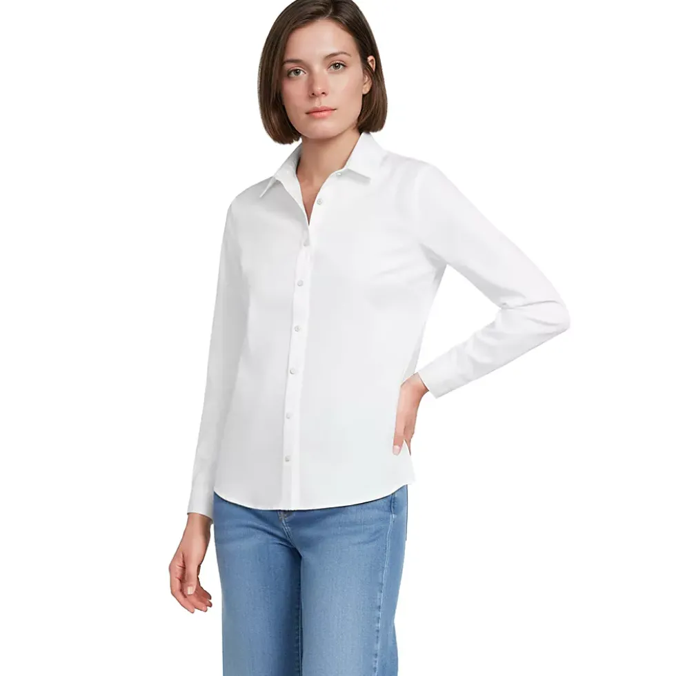 No Iron Button Front Shirt