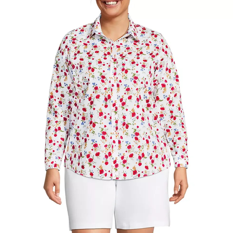 No Iron Button Front Shirt
