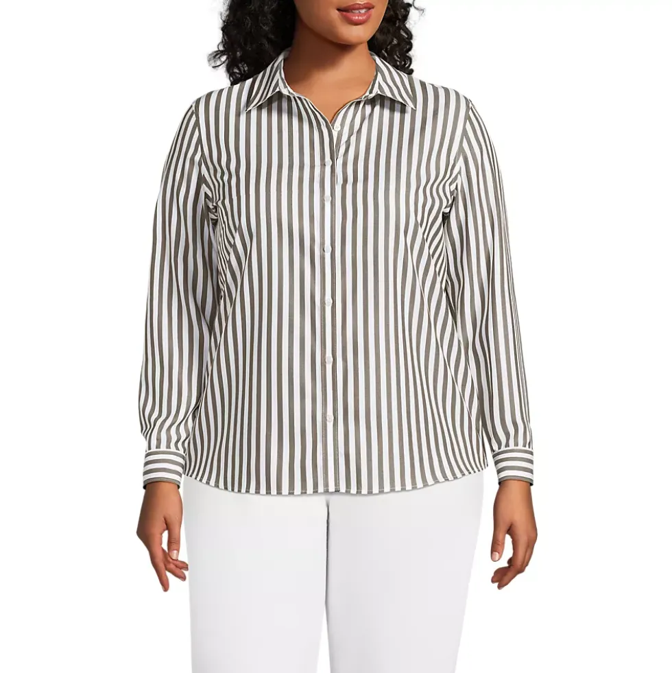 No Iron Button Front Shirt